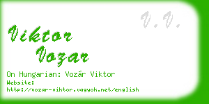 viktor vozar business card
